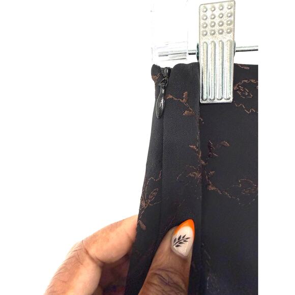 Garfield & Marks Audrey Embroidered Pants Black Office Work Straight Leg Size 2 - Picture 4 of 13